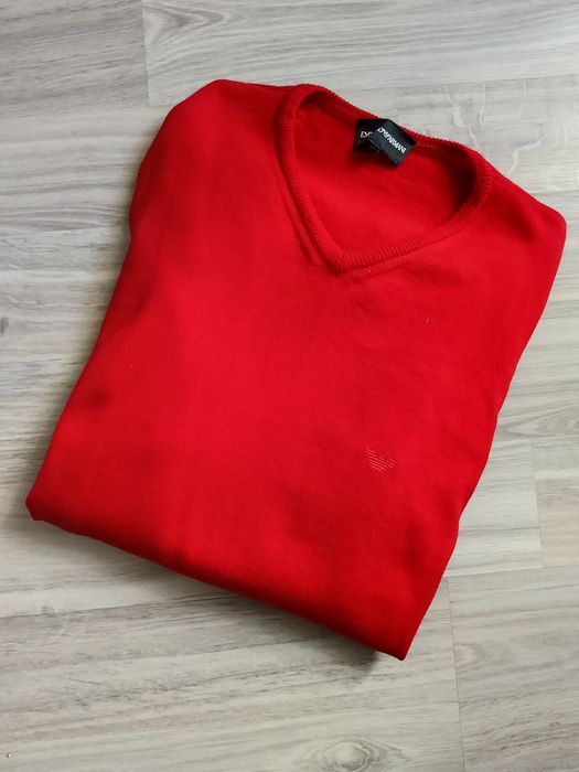 Nowy oryginalny czerwony sweter męski