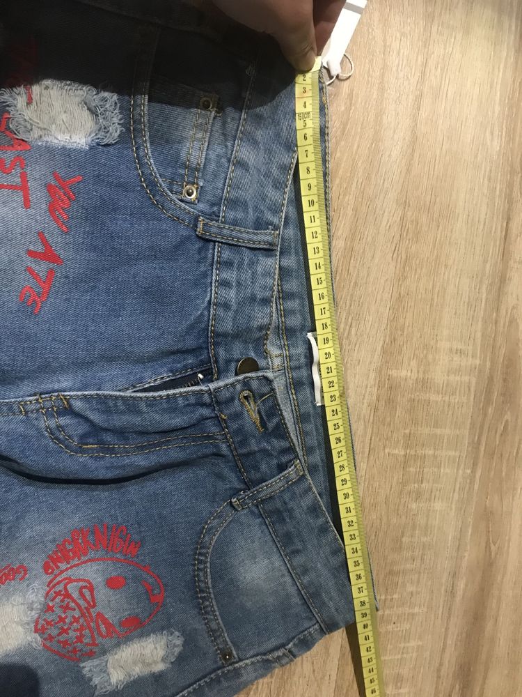 Szorty jeansowe krótkie spodenki jeans dzins L/XL