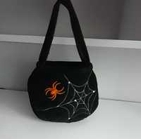 Halloween pająk pajęczyna czarna torebka dziewczęca