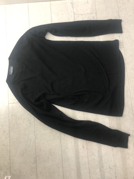 42/L, XL Bluzka 50% wool wełna bielizna termiczna termoaktywna czarna