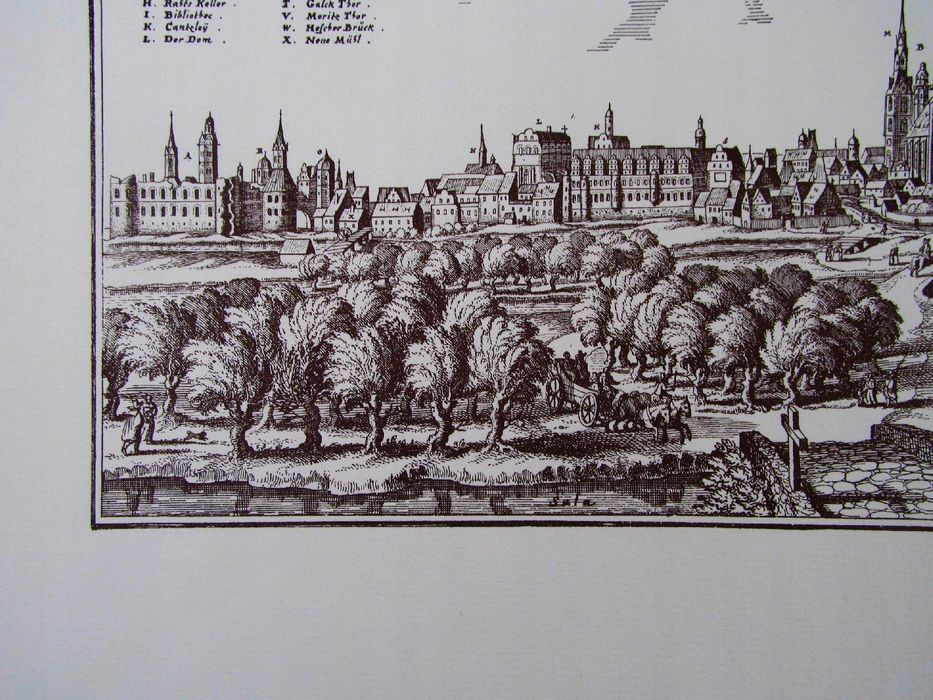 stara mapa widok miasta grafika papier czerpany 17