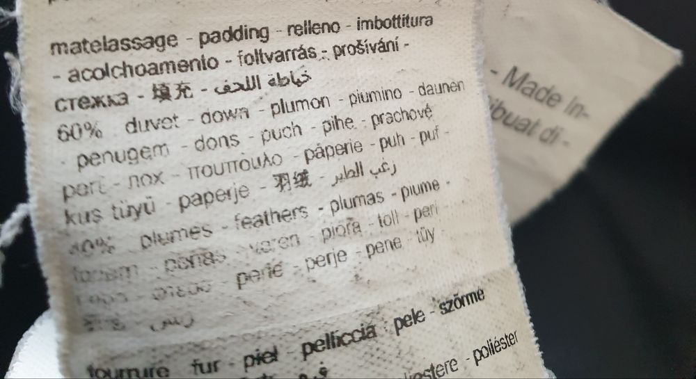 Płaszcz puchowy 100% puch i pióra