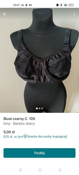 Biustonosz czarny C105