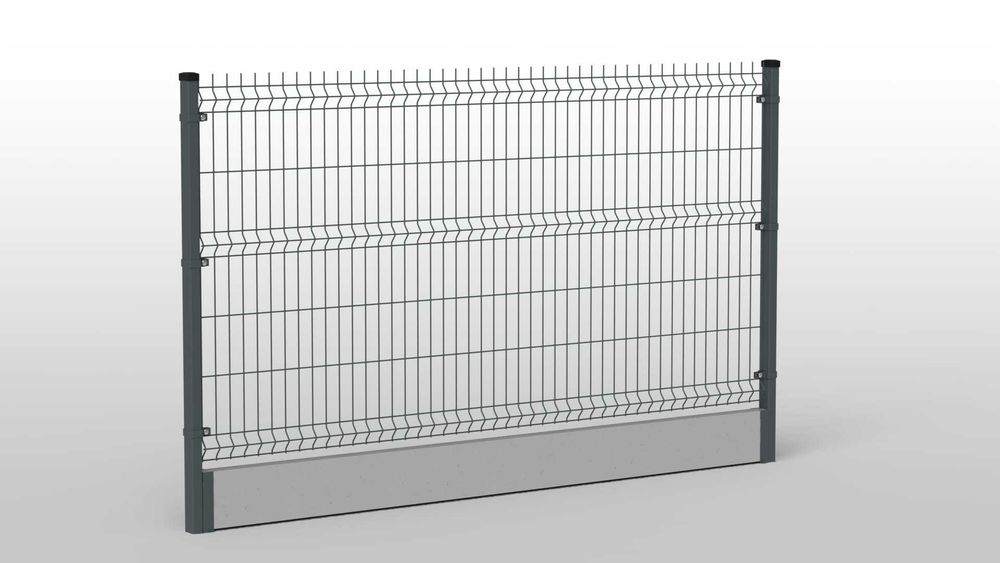 Panel 3D Ogrodzenie Panelowe  Fi4 Ocynk + RAL Brama Furtka