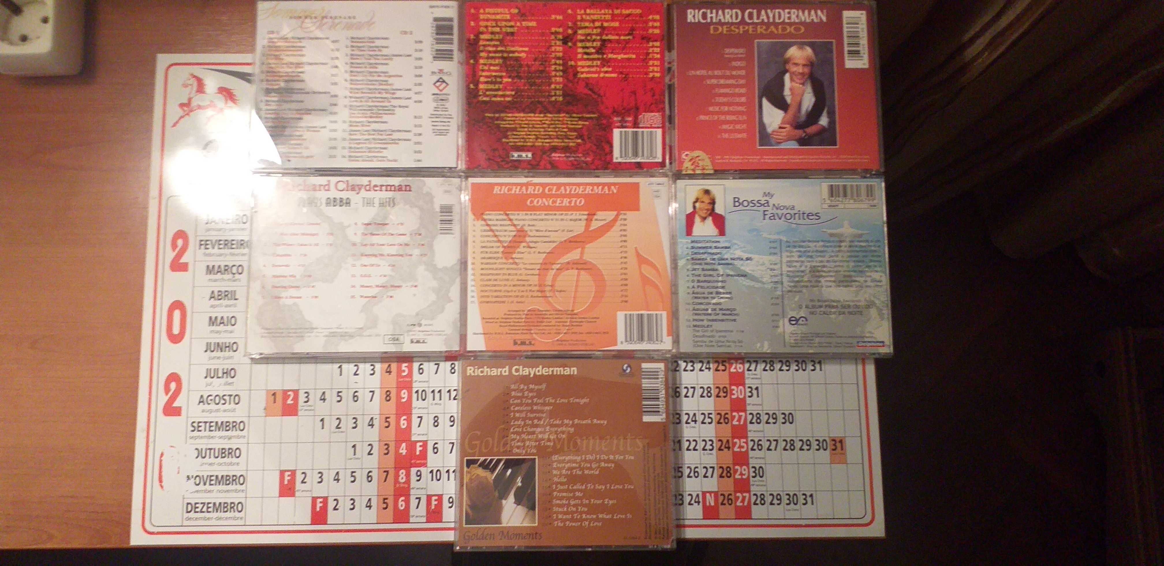 7 cds de Richard clayderman originais a bom preço.