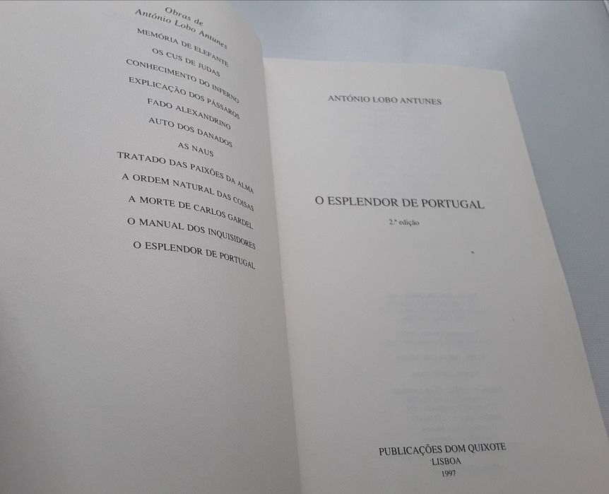 Livro: O Esplendor de Portugal, de António Lobo Antunes, como novo!