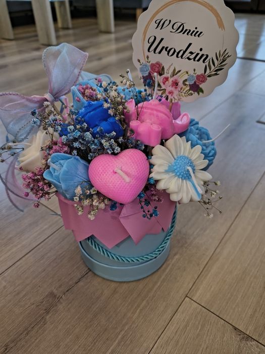 Flower box ze świec sojowych