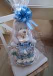 Tort z pieluch na baby shower chrzest roczek