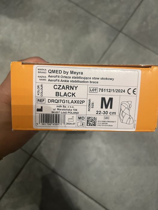Orteza Qmed aerofit stabilizująca staw skokowy rozm. M