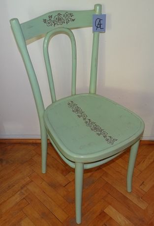 krzesło drewniane-shabby chic
