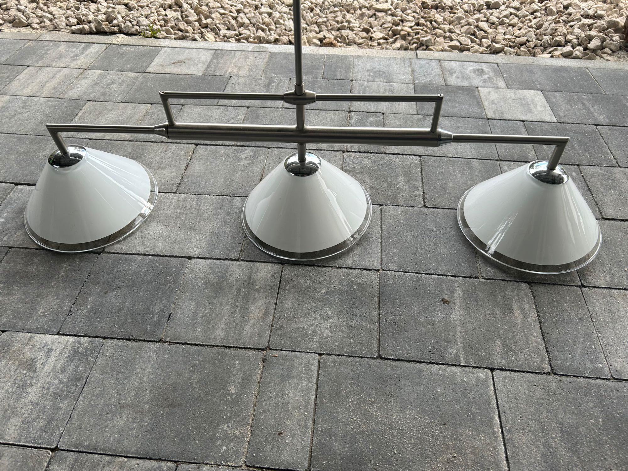 Lampa żyrandol srebrny