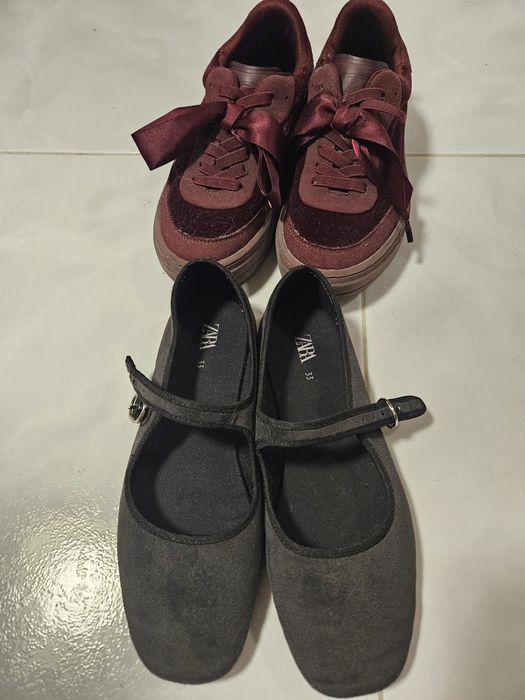 Sapatos de veludo