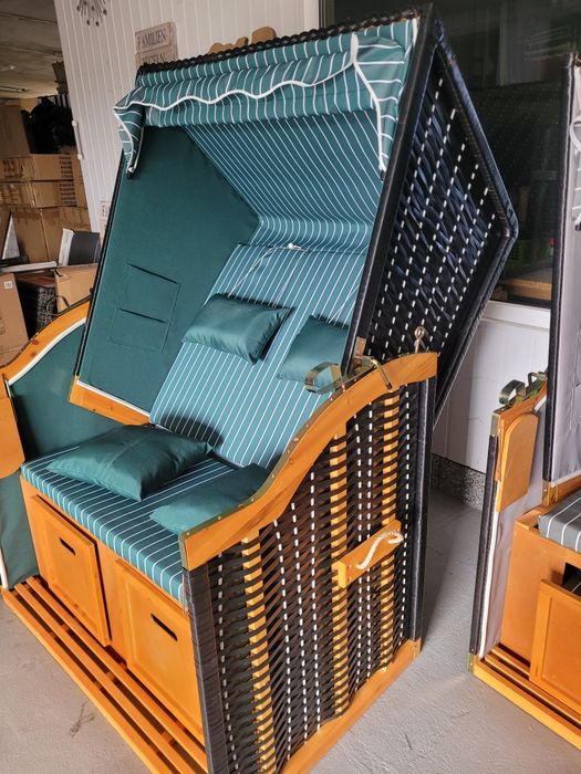 Kosz plazowy butelkowa zieleń! Plecionka czarna. Kosz na ogrod .