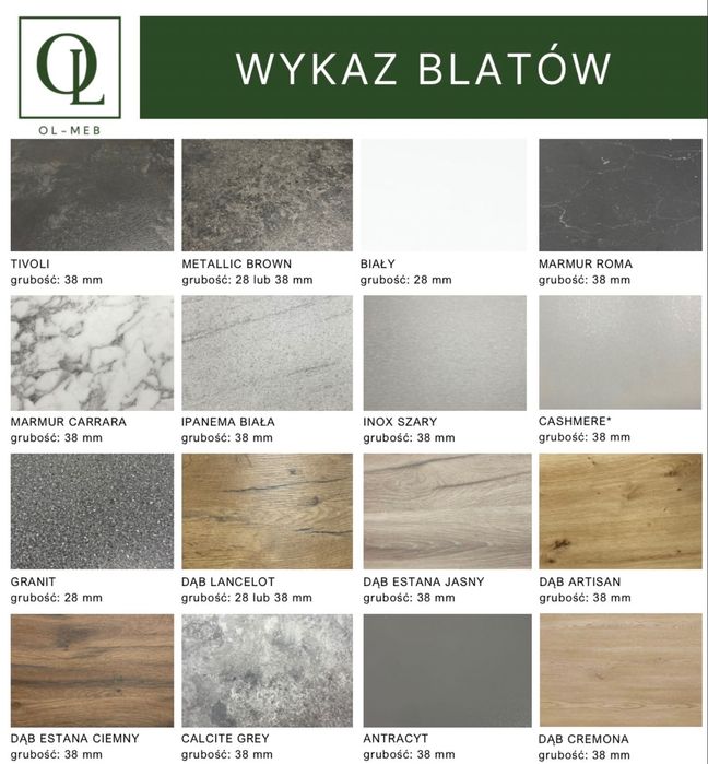 Meble kuchenne, zestaw mebli kuchennych, kuchnia WOOD, DĄB/ANTRACYT !