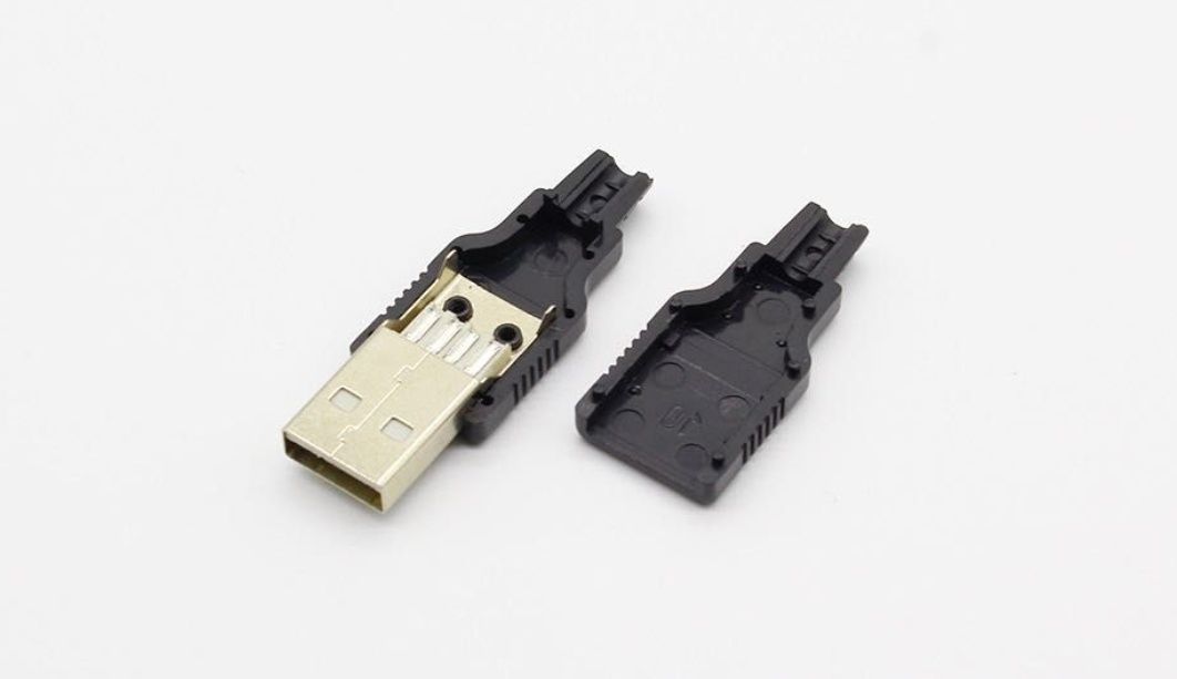 Штекер usb папа, usb-a, usb 2.0, разборной