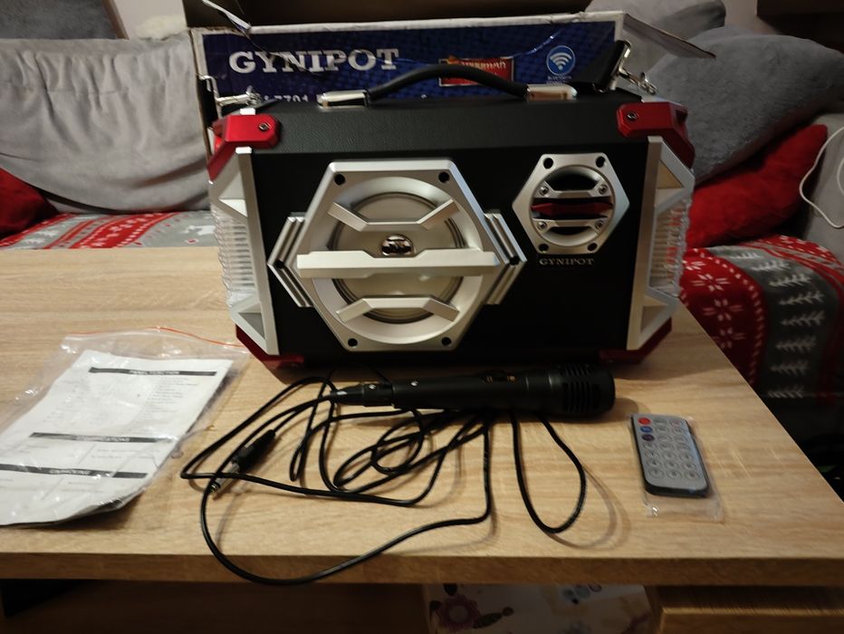 Kolumna GYNIPOT | Mobilne NAGŁOŚNIENIE Zestaw Karaoke | Bluetooth, Mik