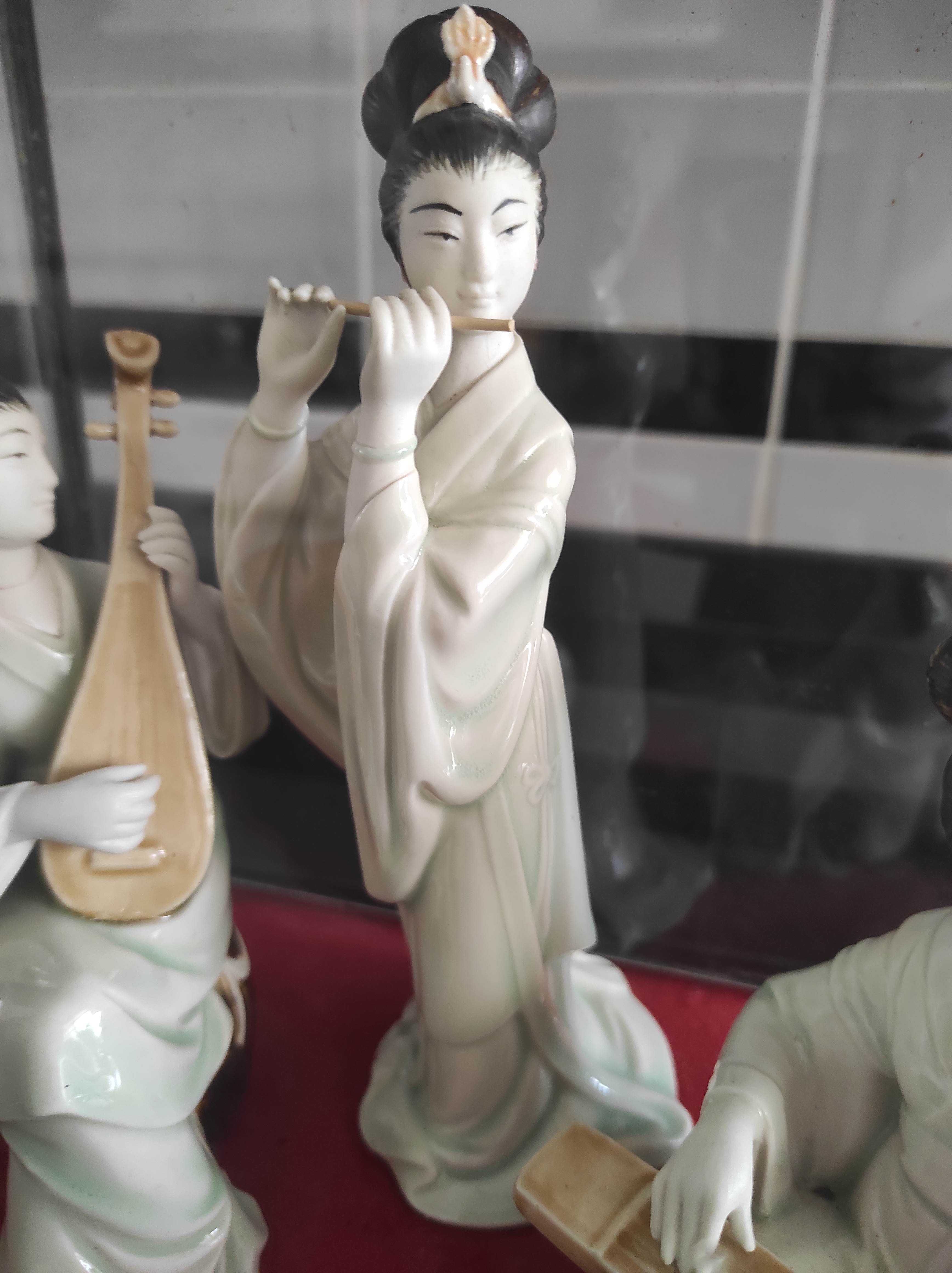 Bonecas cerâmica oriental 3 musas artistas