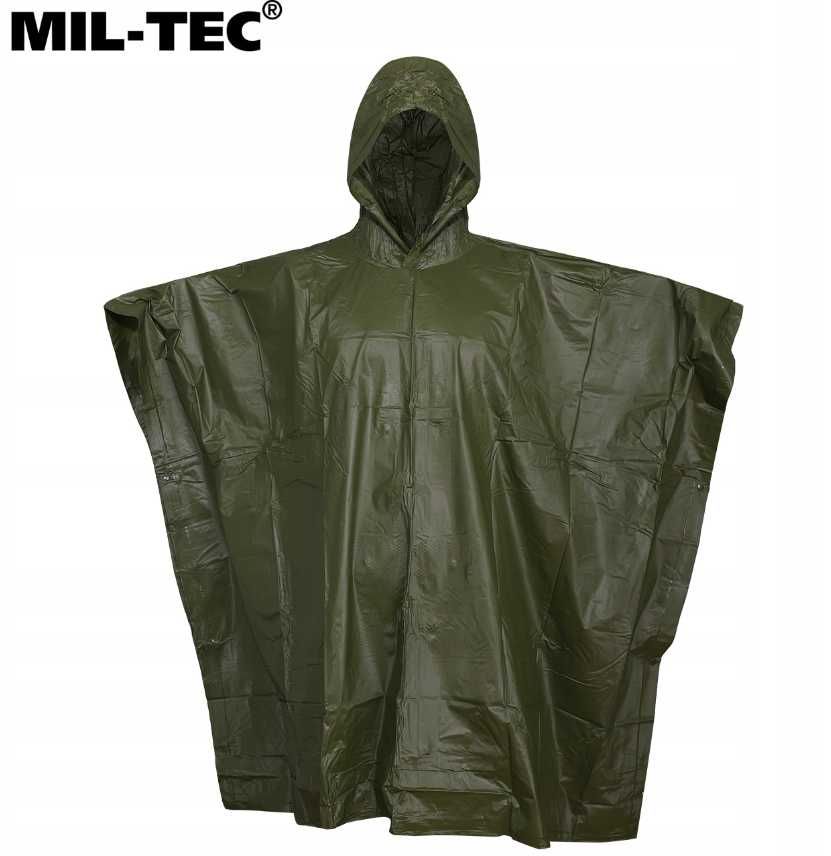 Тактичний військовий дощовик Mil-Tec пончо, олива, накидка от дождя