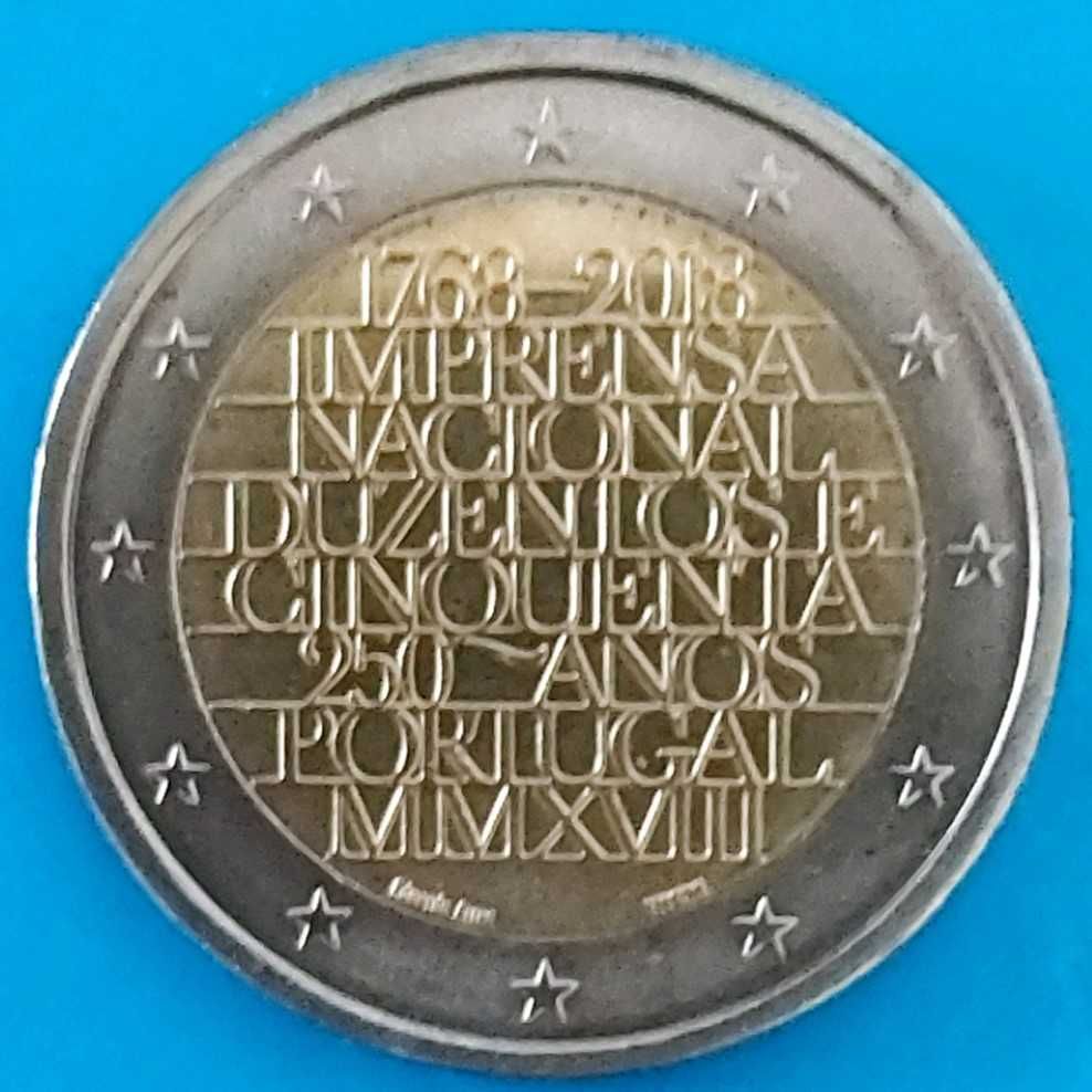 2 Euros de 2018 de Portugal, 250º Aniversário da I. N. Casa da Moeda
