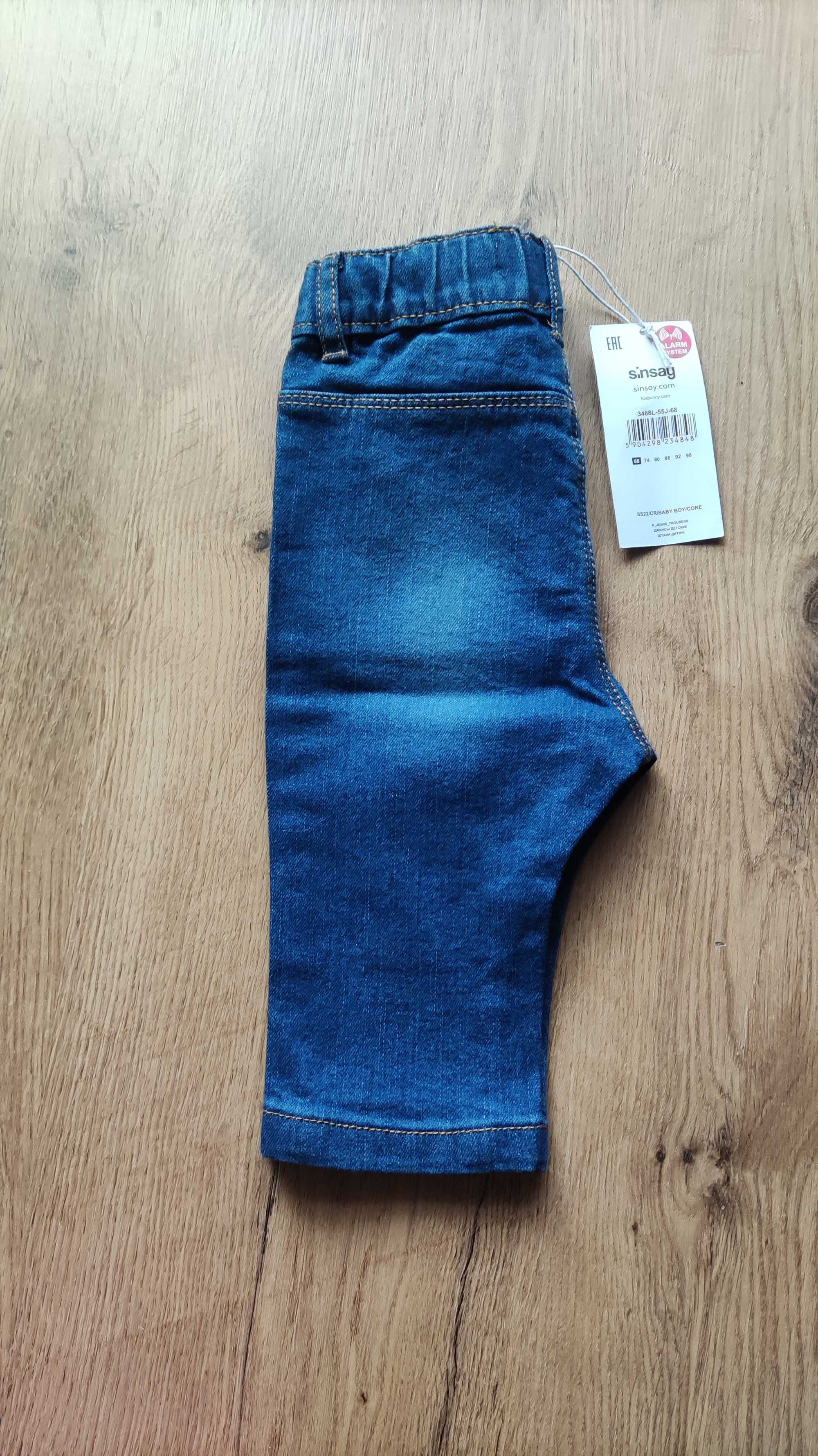 Nowe z metką jeansy Sinsay 68 chłopiec