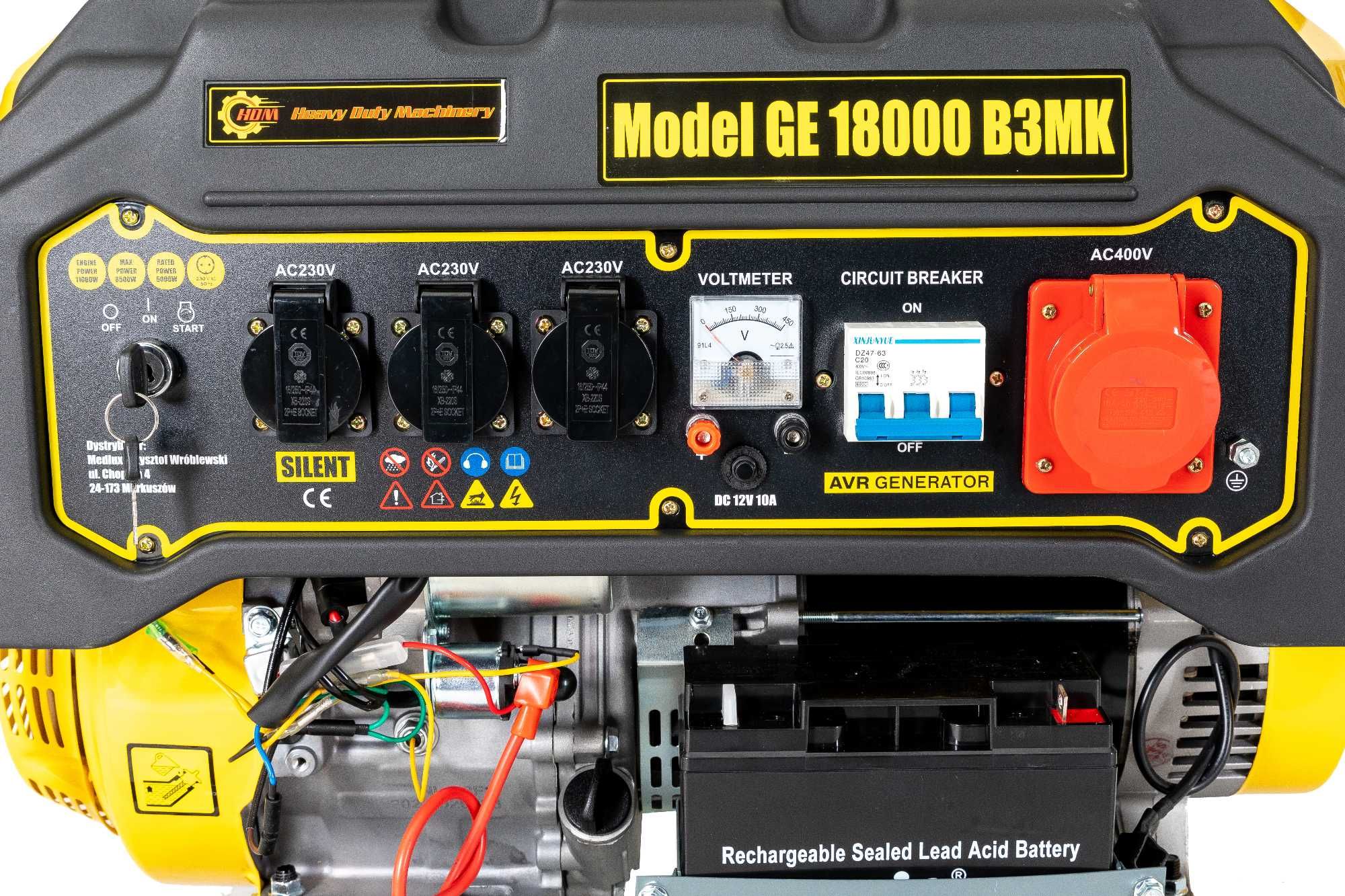 Agregat prądotwórczy generator HDM 18000 B3MK ROZRUCH MIEDŹ 18KM 8000W