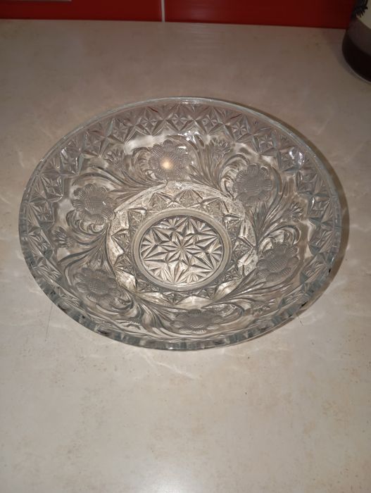 Piękna miska kryształowa PRL
