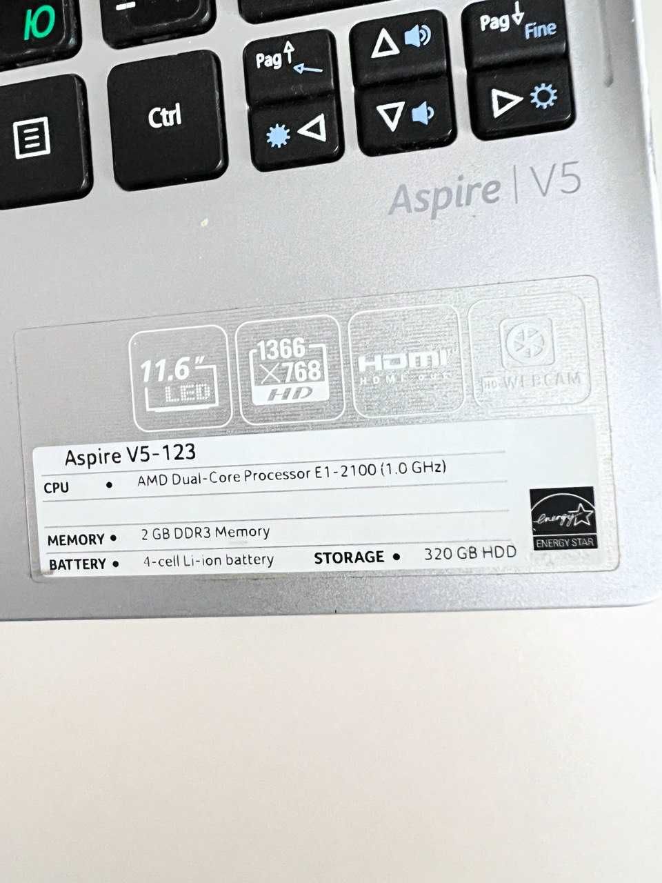 Ноутбук Acer Aspire A5-123