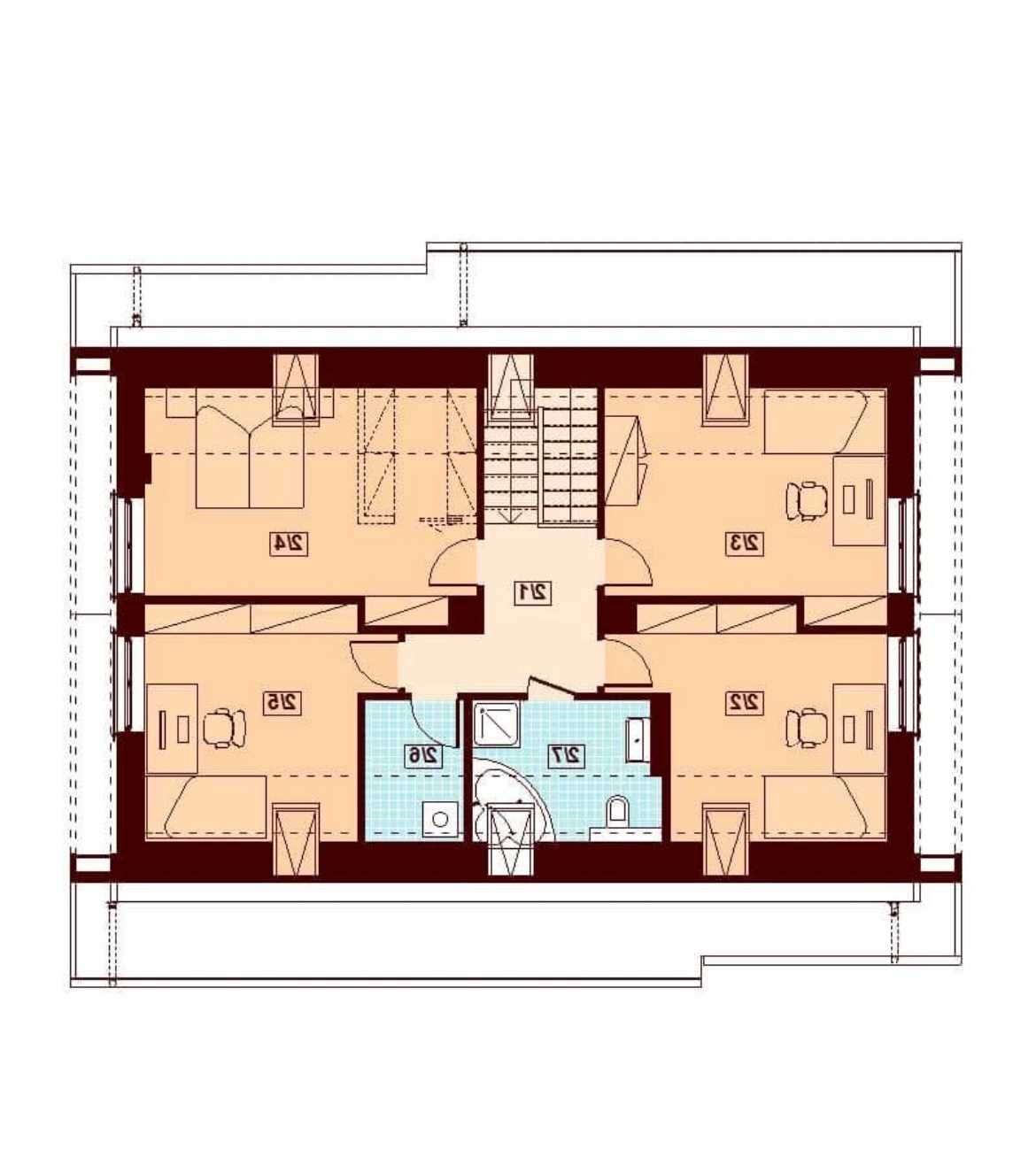 Dom wolnostojący  Nowa wioska projekt (Darlena wok1071)