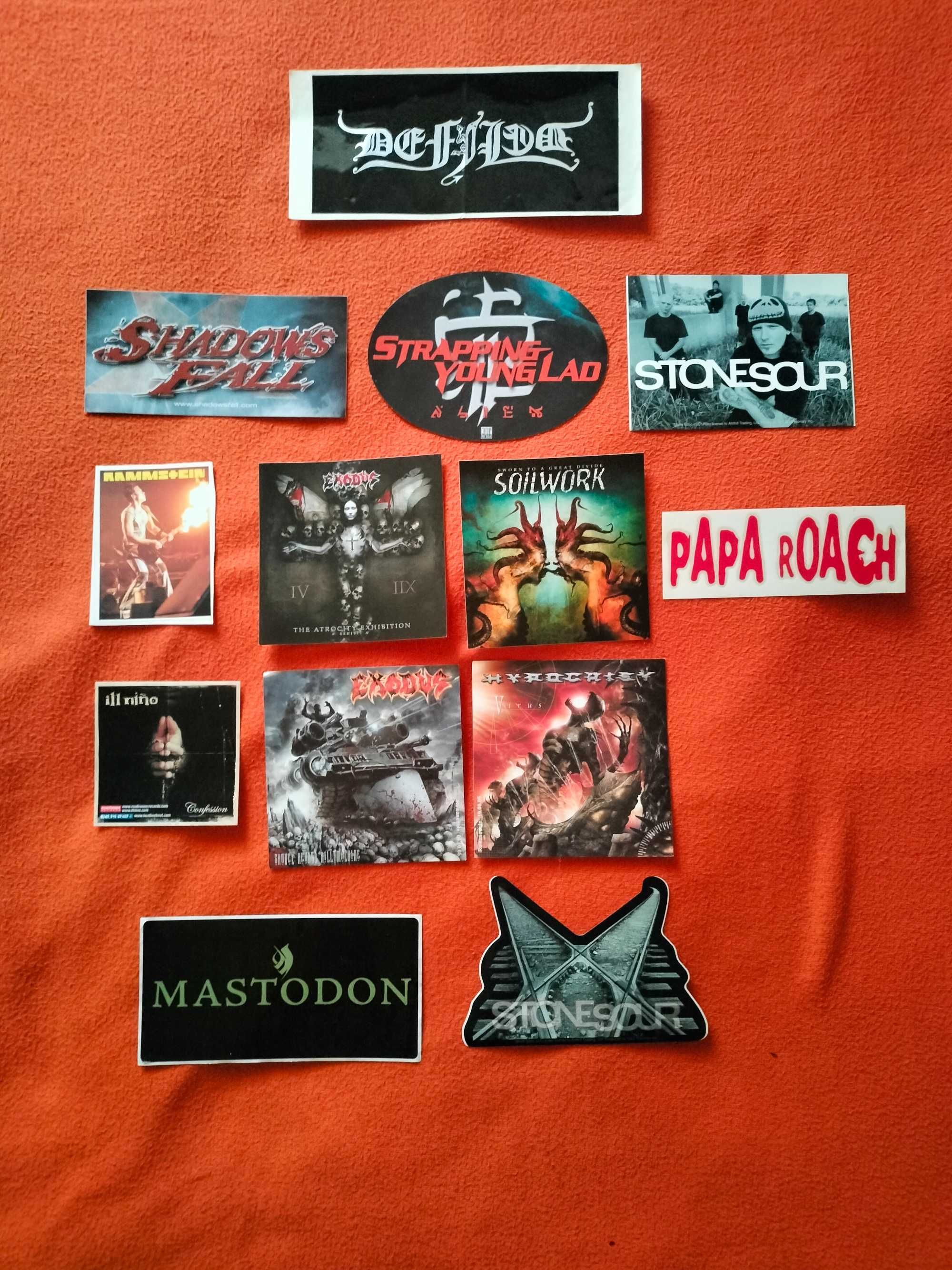 Autocolantes oficiais de bandas de Metal e Rock