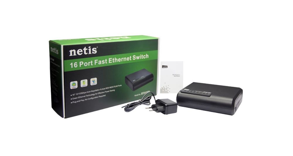 Коммутатор, Світч Netis ST3116P 16 Ports  Switch.