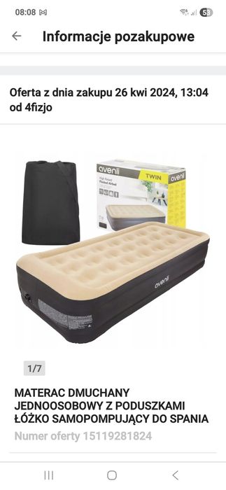 Materac samopompujący Avenli