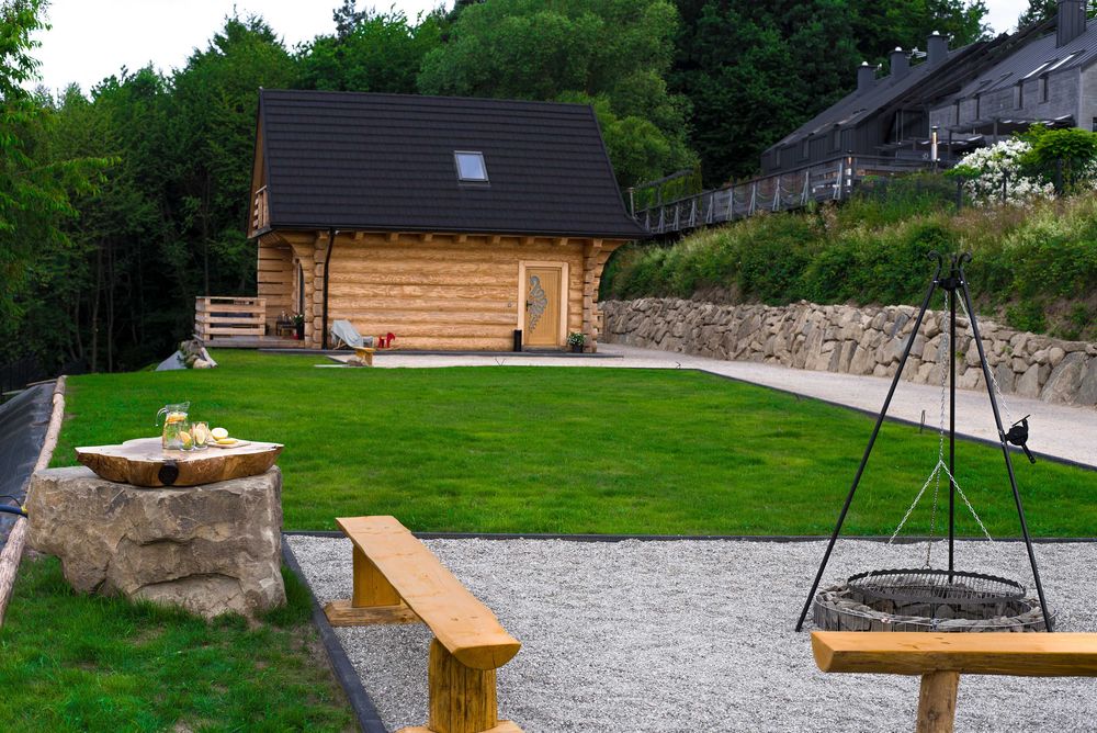 Dom z bali "OSADA CHEŁM" ..JAKUZZI-plac zabaw-góry-widoki