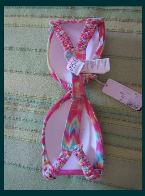 * * * * Novo Billabong Maya Bay Bandeau Bikini Top M * * * *