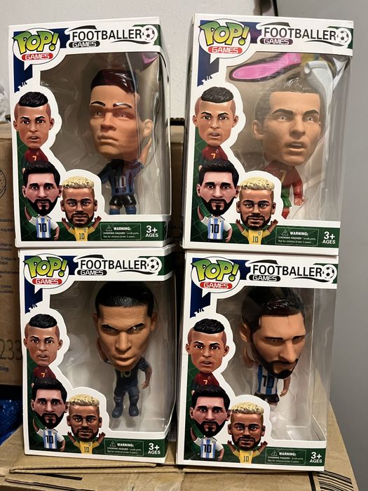 Bonecos jogadores Ronaldo Mbappé Neymar Messi Haland Novos Natal