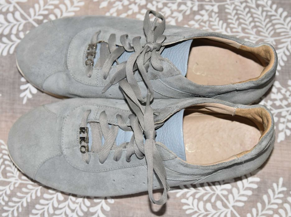 RYŁKO półbuty skóra zamsz 37