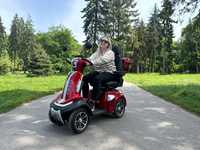 Elektryczny wózek czterokołowy ELECTRORIDE FASTI MED, czerwony