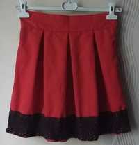 Spódnica damska 34 czerwono-czarna