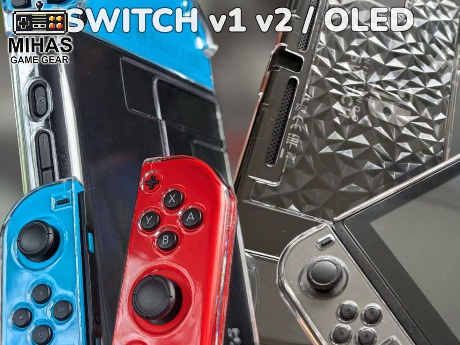 Чохол для Switch v1, v2 / OLED - Прозорий бампер захист корпусу