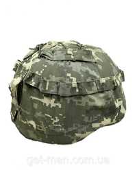 Тактичний кавер на шолом піксель з кріпленням ЗСУ, Військовий Чохол