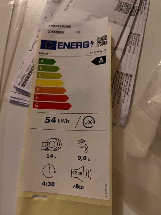 Máquina de Lavar Loiça BOSCH SMS4ECW28E Serie 4