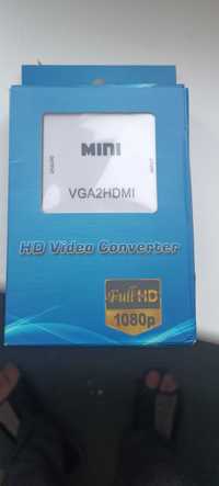 Конвертер переходник VGA to HDMI активный адаптер со звуком VGA2HDMI