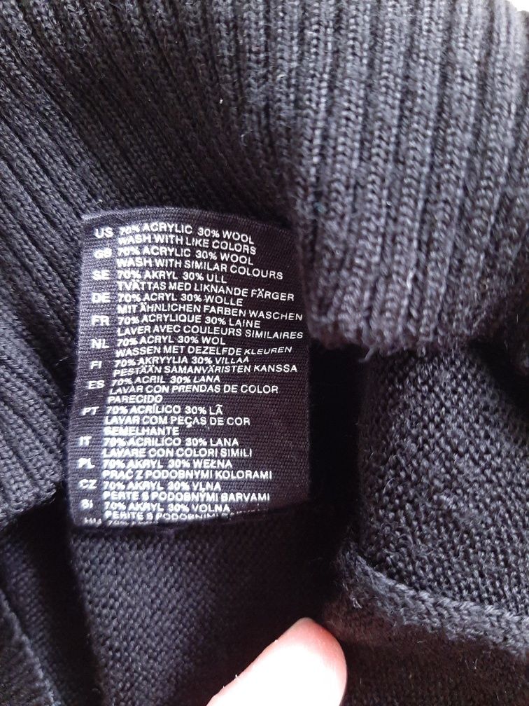 H&M bluzka sweterek elegancki akryl+30% wełna r.34 xs