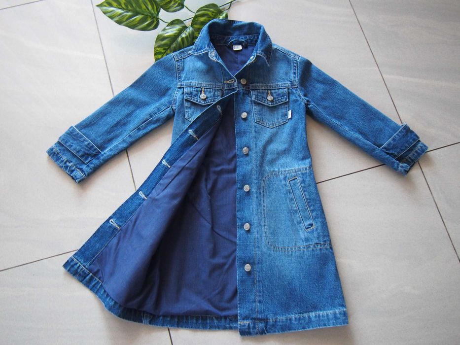 Kurtka płaszcz jeansowy dżinsowy 98 cm