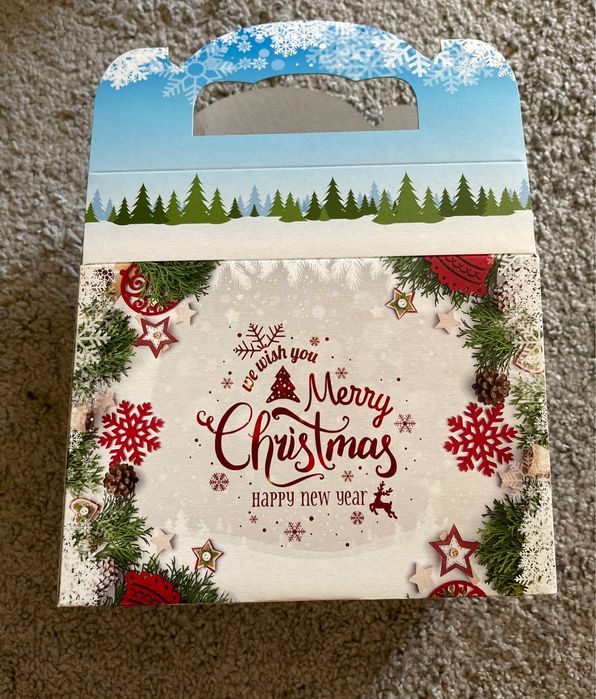 пакет коробка подарунковий новорічний різдвяний