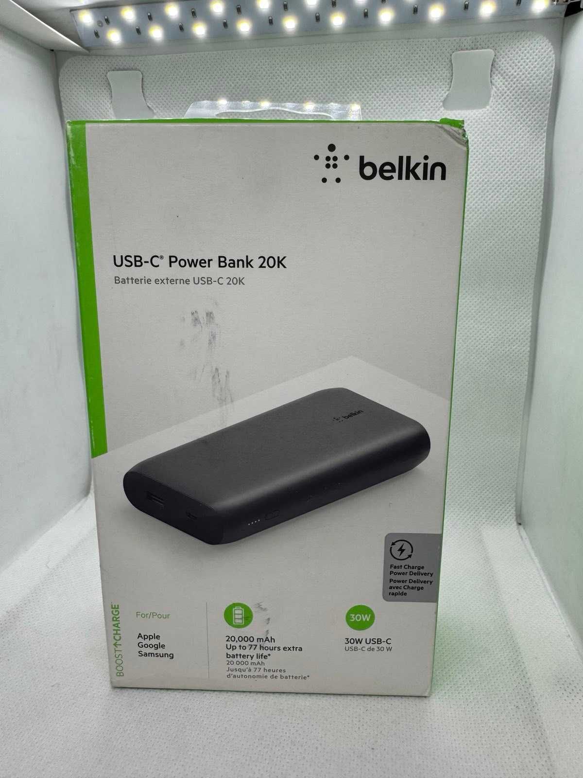 Belkin 20000mAh 30W USB-A USB-C black (BPB002) Портативный аккумулятор