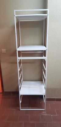 Estante 2 Modulos Lavandaria Branco Metal Ikea