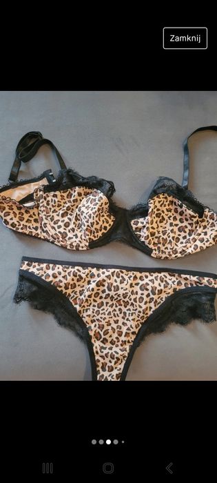 Komplet bielizny w panterka m