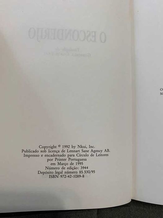 O Esconderijo – Dean Koontz em Capa Dura (1995, Círculo de Leitores)