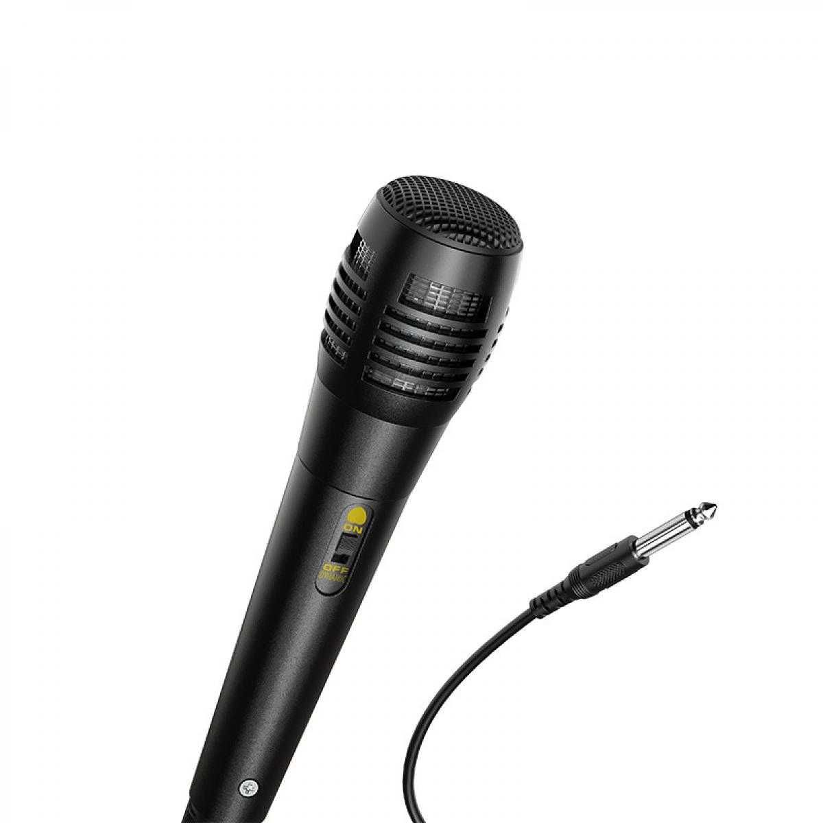 Портативная колонка HOCO BS37 с проводным микрофоном, черная