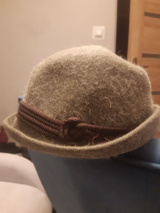 Oryginalny Kapelusz myśliwski z filcu Tonak Praha zielony khaki midi